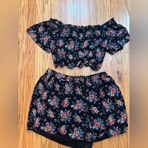 Torrid: Floral Off-Shoulder Top and Short Set